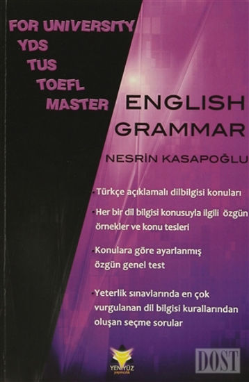 For University YDS TUS TOEFL Master English Grammar